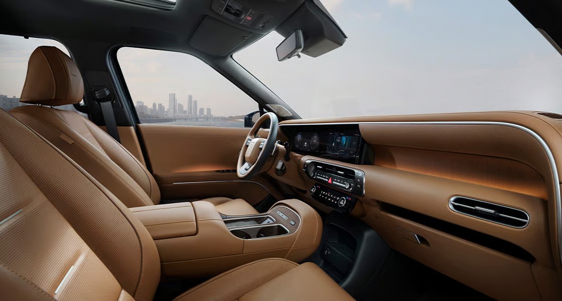 Looking at the city skyline from inside the all-new PALISADE
